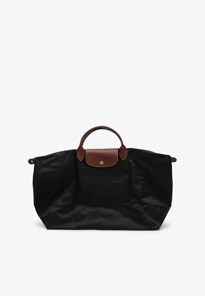 Longchamp Large Le Pliage Original Travel Bag In Black