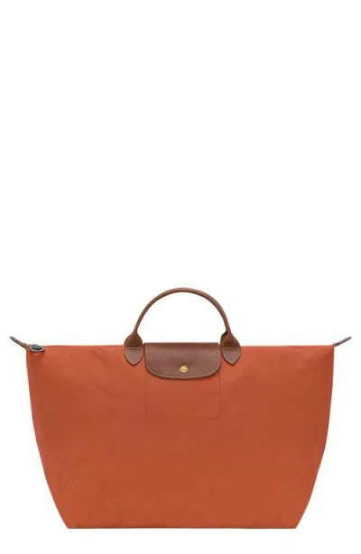 Longchamp Large Le Pliage Original Travel Bag In Brown