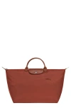 Longchamp Large Le Pliage Original Travel Bag In Chestnut