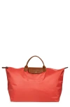 Longchamp Large Le Pliage Original Travel Bag In Red