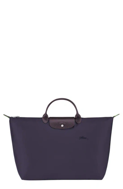 Longchamp Large Le Pliage Recycled Travel Bag In Bilberry