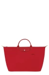 Longchamp Large Le Pliage Recycled Travel Bag In Red
