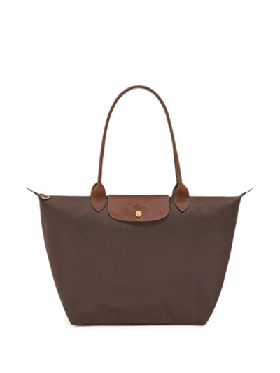 Longchamp Large Le Pliage Shoulder Bag In Brown