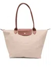 Longchamp Large Le Pliage Shoulder Bag In Neutrals