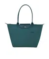 Longchamp Large Le Pliage Tote In Blue