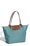 Longchamp Large Le Pliage Tote In Eucalyptus