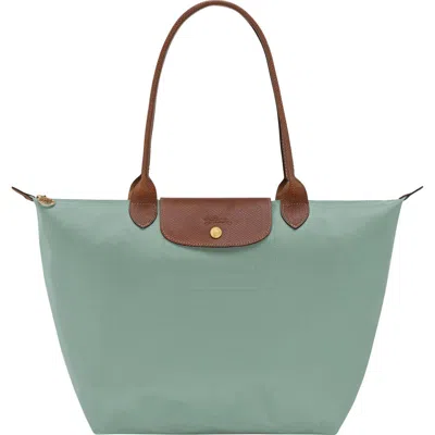 Longchamp Large Le Pliage Tote In Green