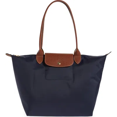 Longchamp Large Le Pliage Tote In Navy
