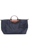 Longchamp Large Le Pliage Holdall In Blue