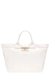 Longchamp Large Le Roseau Cotton Canvas Tote