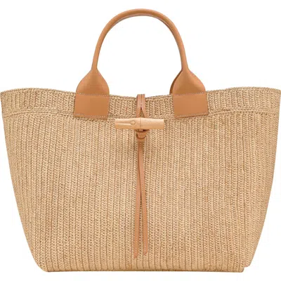 LONGCHAMP LONGCHAMP LARGE LE ROSEAU RAFFIA TOTE