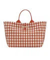 Longchamp Large Le Roseau Tote Bag In Bark