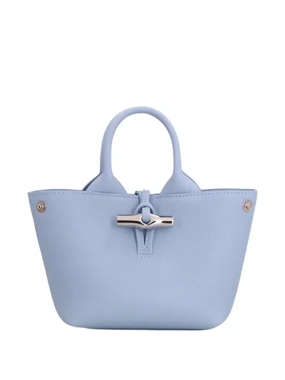 Longchamp Large Le Roseau Tote Bag In Blue