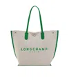Longchamp `essential Toile` Large Tote Bag In Nude