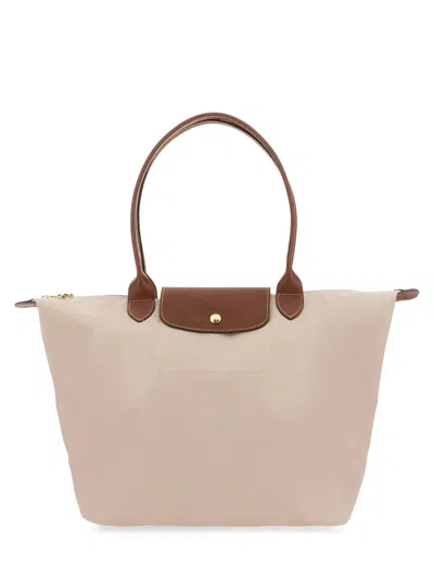 Longchamp Large Tote Bag With Smooth Surface And Zip Closure In Multi
