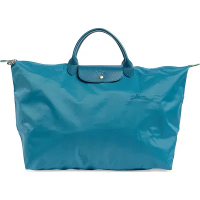 Longchamp Large Travel Duffle Bag In Blue