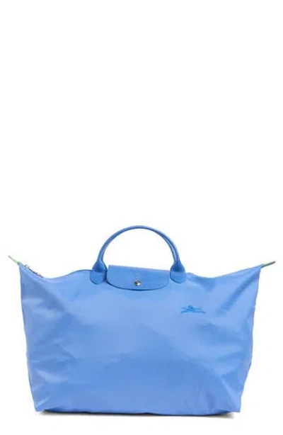 Longchamp Large Travel Duffle Bag In Blue