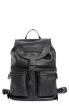 Longchamp Lc3d Medium Leather Backpack In Black