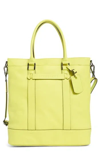 Longchamp Lc3d N/s Leather Tot Bag In Yellow