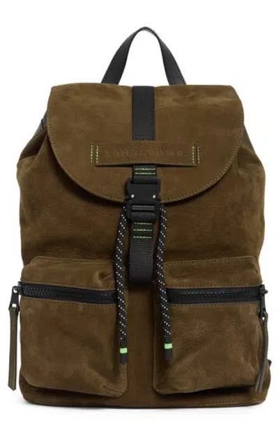 Longchamp Lc3d Nubuck Medium Leather Backpack In Brown