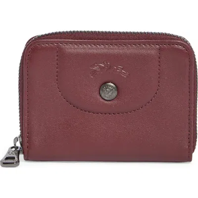 Longchamp Lc3d Zip Card Case In Brandy