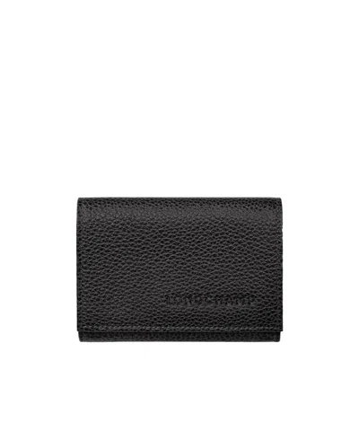 Longchamp Le Foulonn Compact Wallet In Black
