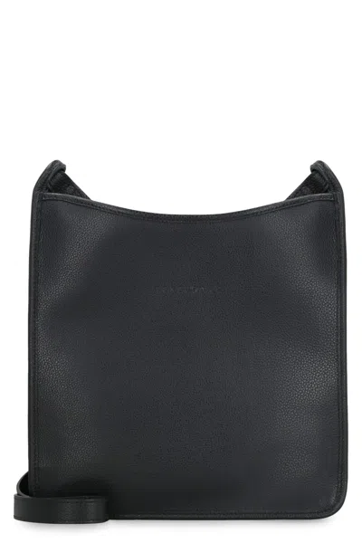 Longchamp Le Foulonn Eather Crossbody Bag In Black