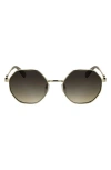 Longchamp Le Foulonné 52mm Gradient Round Sunglasses