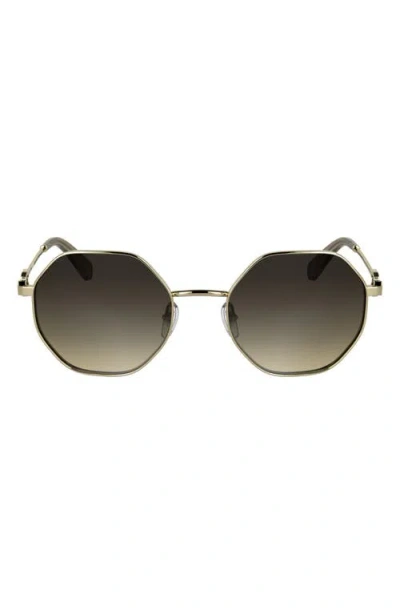 Longchamp Le Foulonné 52mm Gradient Round Sunglasses In Multi