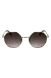 Longchamp Le Foulonné 52mm Gradient Round Sunglasses In Multi