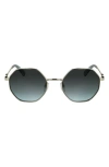 Longchamp Le Foulonné 52mm Gradient Round Sunglasses In Multi