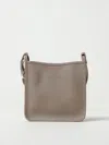 Longchamp Le Foulonné Bag In Grained Leather In Gray