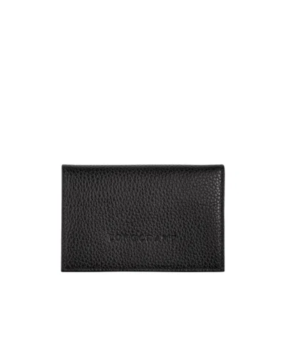 Longchamp Le Foulonné Card Holder In Black