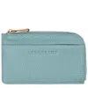 Longchamp Le Foulonne Card Holder In Blue