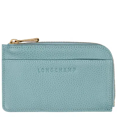 Longchamp Le Foulonne Card Holder In Blue