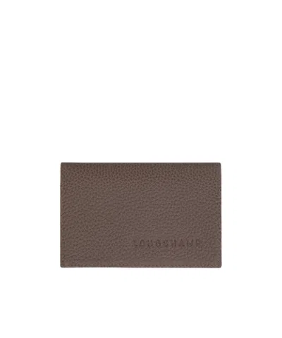 Longchamp Le Foulonné Card Holder In Brown