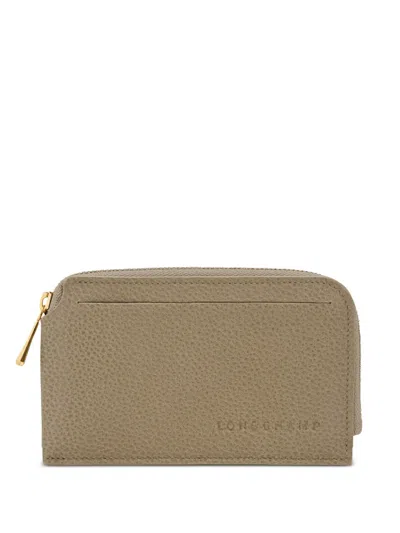 Longchamp Le Foulonné Card Holder In Gray