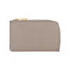 Longchamp Le Foulonne Card Holder Turtledove In Gray