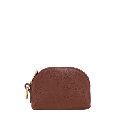 Longchamp Le Foulonne Coin Purse In Brown