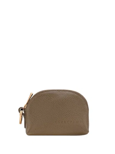 Longchamp `le Foulonné` Coin Purse In Green