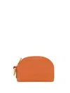 Longchamp `le Foulonné` Coin Purse In Orange