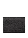 Longchamp Le Foulonné 小号钱包 In Black