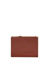 Longchamp `le Foulonné` Compact Wallet In Brown