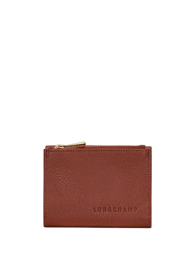 Longchamp `le Foulonné` Compact Wallet In Brown