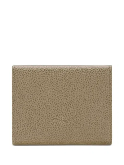 Longchamp Le Foulonné Compact Wallet In Brown