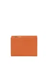 Longchamp `le Foulonné` Compact Wallet In Orange
