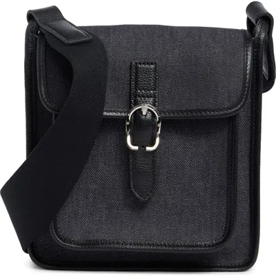 Longchamp Le Foulonné Denim Crossbody Bag In Navy