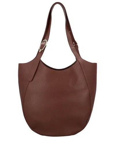 Longchamp Le Foulonné Extra Large Leather Tote In Brown