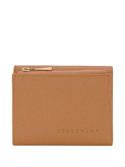 Longchamp Le Foulonné Grained-leather Wallet