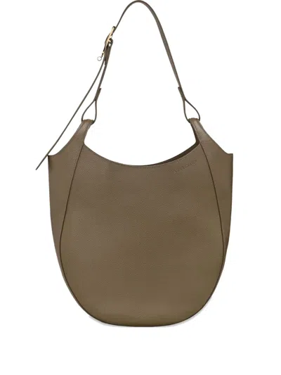 Longchamp Le Foulonné Hobo L Leather Shoulder Bag In Brown